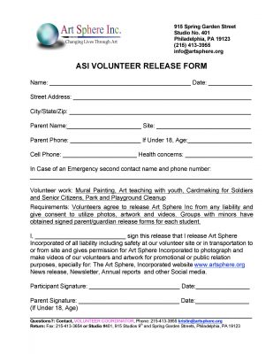 Ind Volunteer Release Form