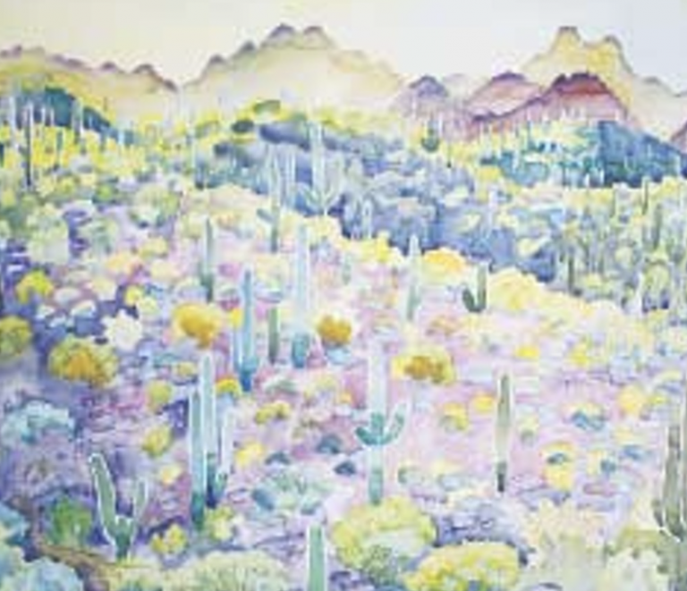 Recreation of Watercolor Landscape