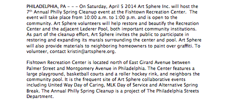 7th Annual Spring Cleanup!