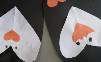 Paper Heart Penguins