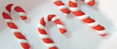 Clay Candy Cane Ornaments