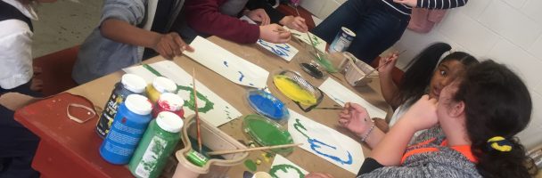 Towey Rec. Center – Marshmallow Stamps and Salt Painting