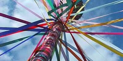 Miniature Maypole with Embroidery Floss