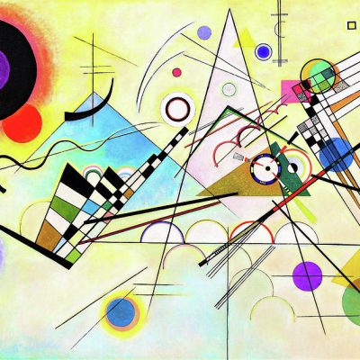 Learn Shapes with Kandinsky Watercolor Paintings