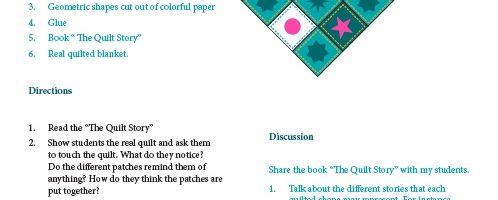 Free Q Is For Quilt Lesson Plan
