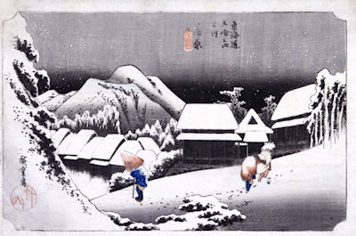 Night Snow by Utagawa Hiroshige