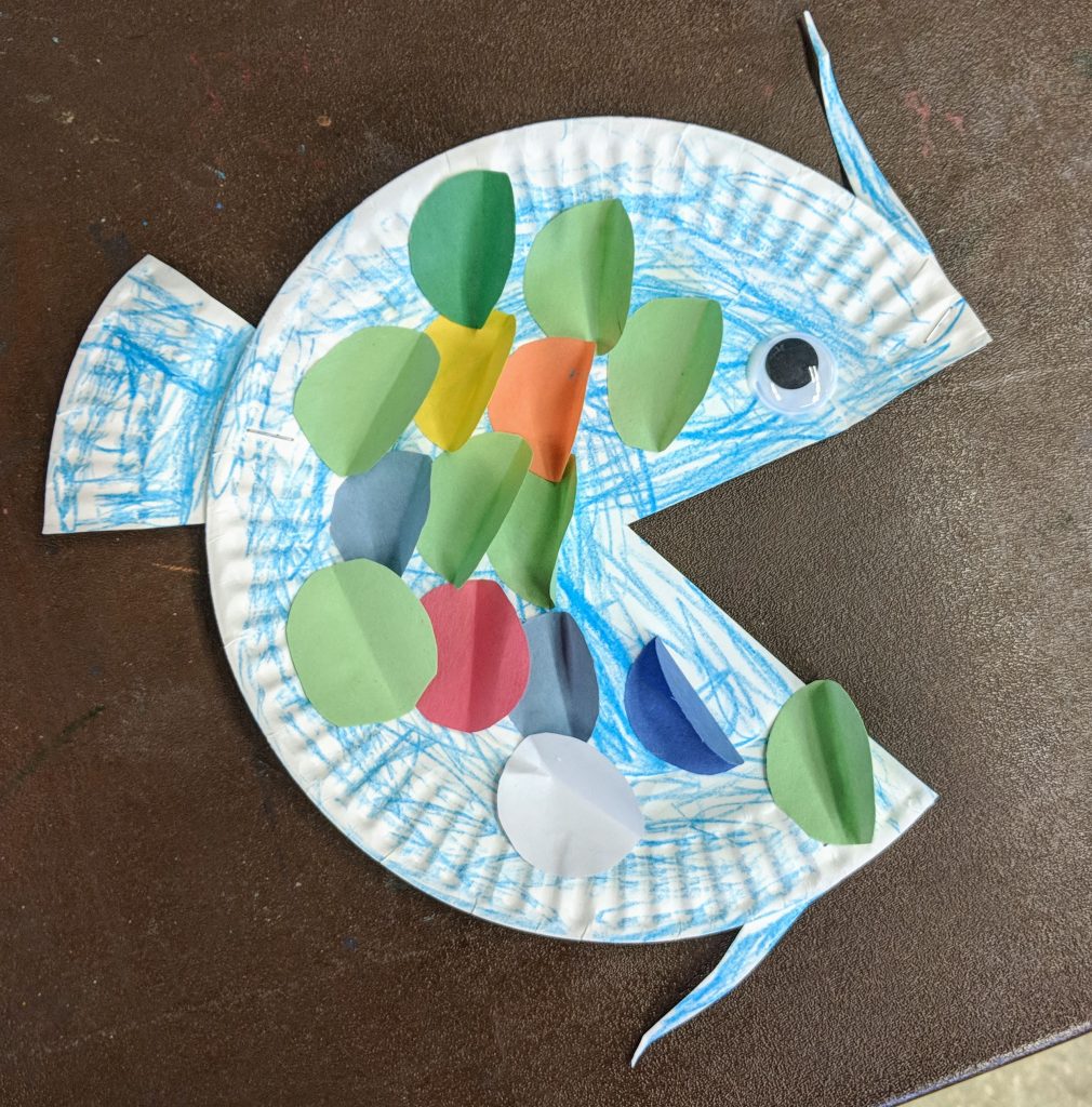 Rainbow Fish Plate Craft | Art Sphere Inc.