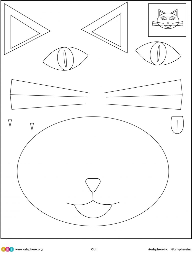 Cat Coloring Handout | Art Sphere Inc.