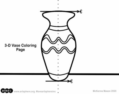 3D Vase and Coloring Handouts