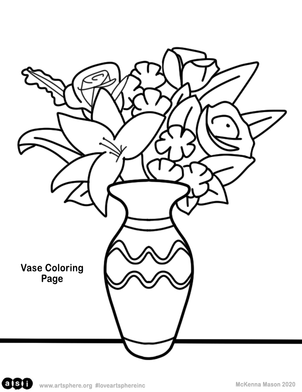 Vase Coloring Page