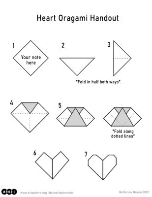 Origami Heart Handouts