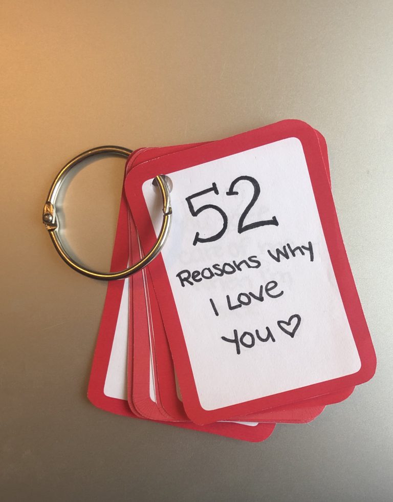 52 Reasons Why I Love You Handout