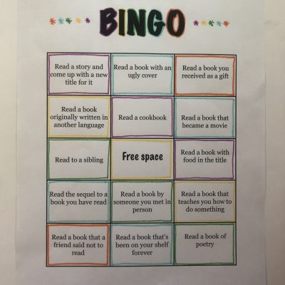Literacy Bingo Handout