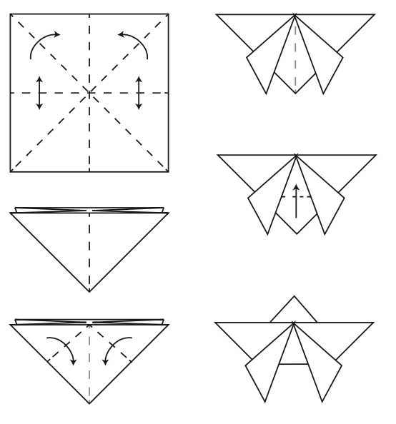 standing butterfly origami