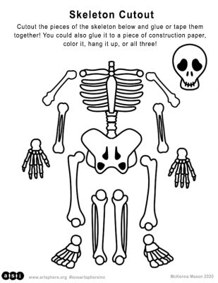 Halloween Skeleton Cut Out Handout