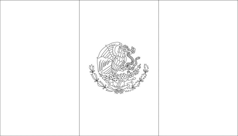 mexican flag coloring page