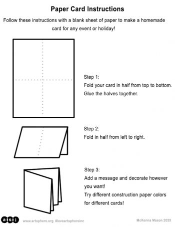 Blank Card Template Handout | Art Sphere Inc.