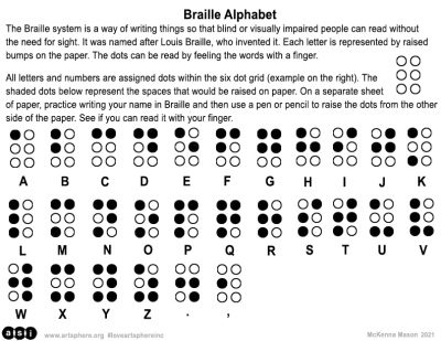 World Braille Day Handout