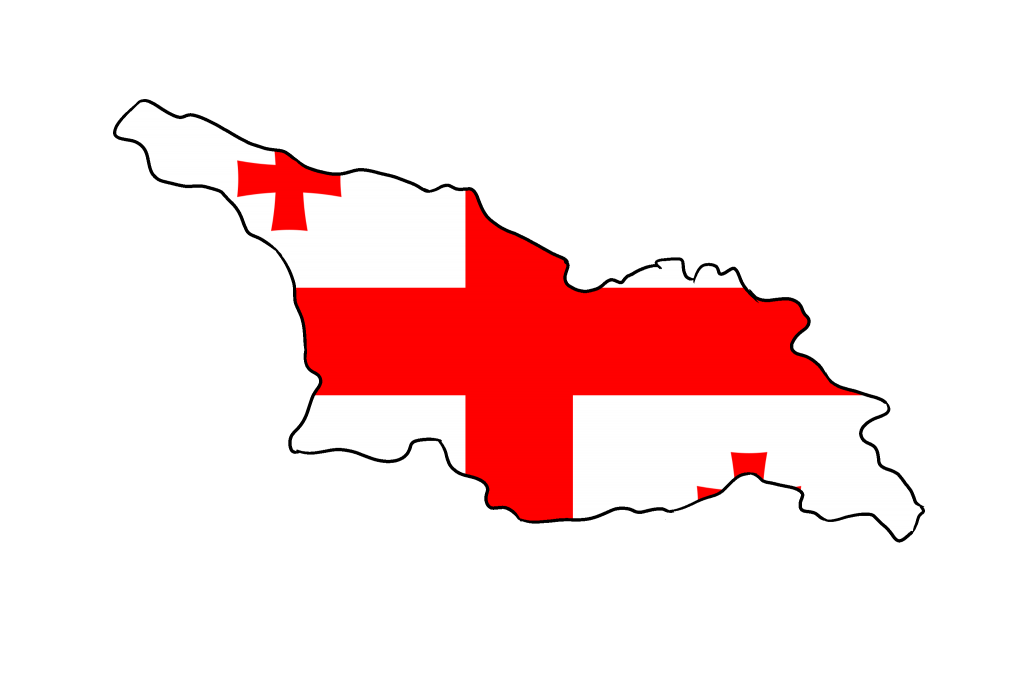 A Country Shape Illustration Of Georgia Stock Photo, Picture and