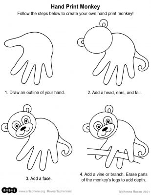 Handprint Monkey Craft Handout