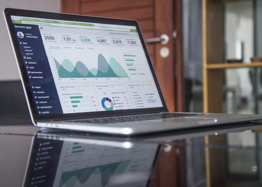 Laptop data graph