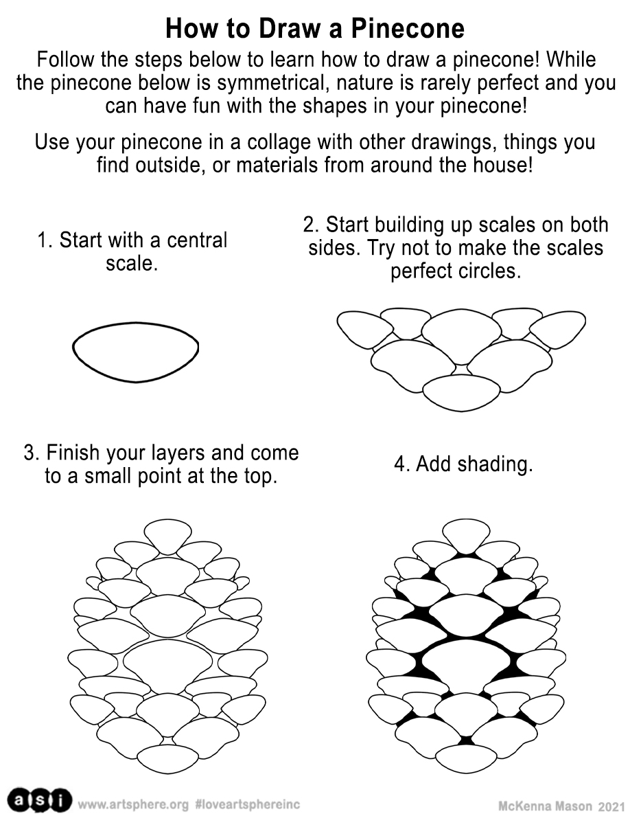 How to Draw a Pinecone Handout Art Sphere Inc.
