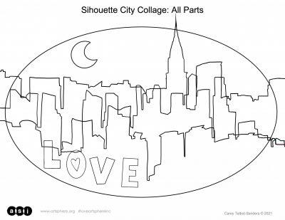 Silhouette City Collage – Layered Paper Art