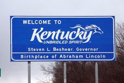 Kentucky welcome sign