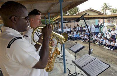 Fluglehorn being played by US Navy Band