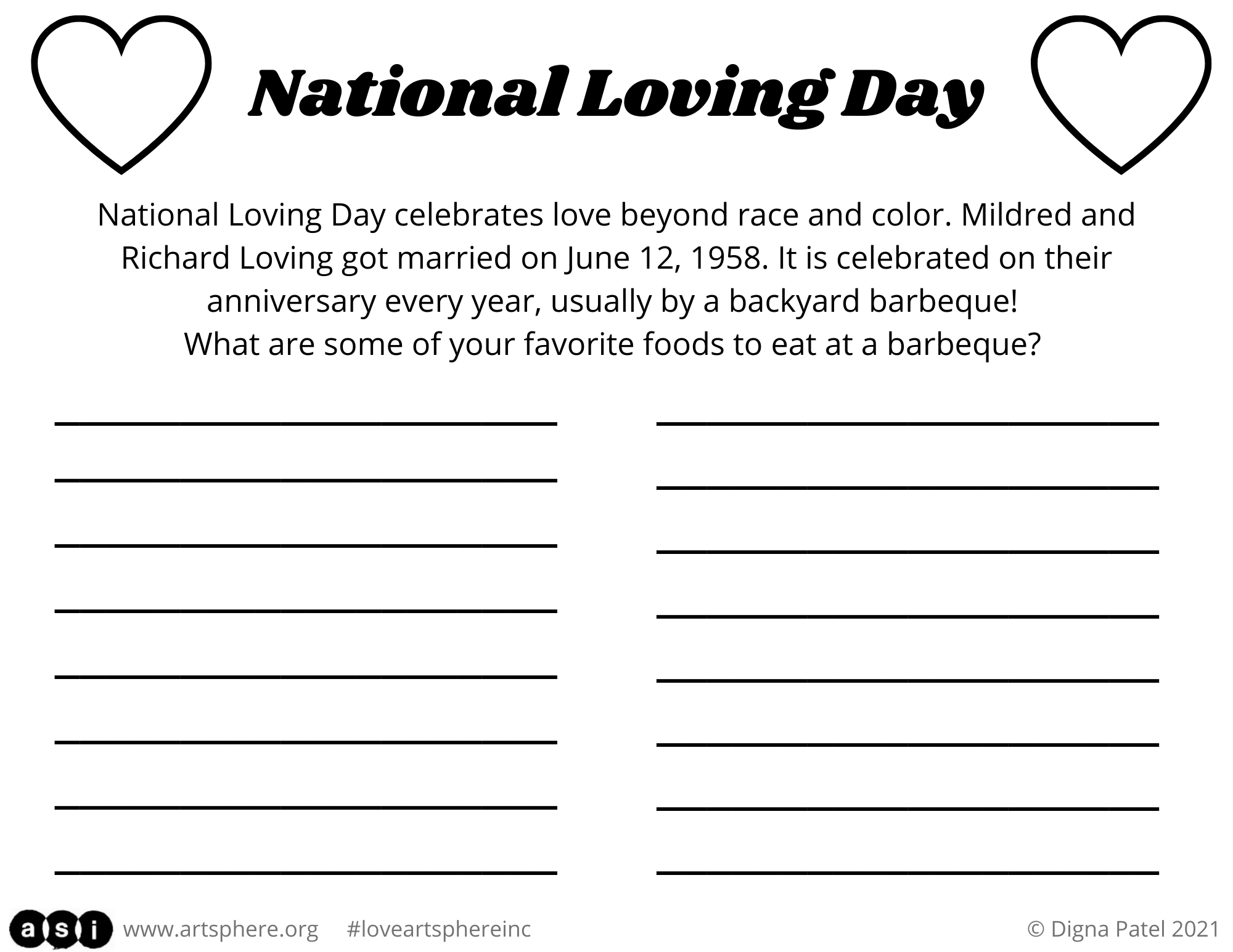 National Loving Day Art Sphere Inc