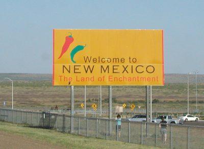 New Mexico welcome sign
