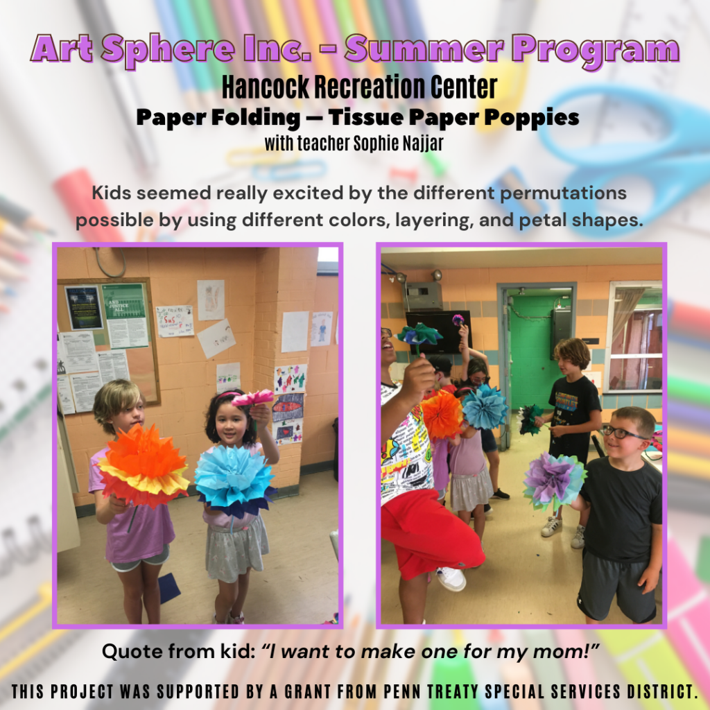 Tissue Paper Poppies – Hancock Rec Center