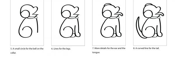 How to draw a cute dog