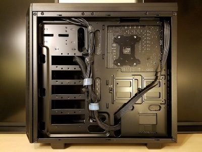 Inside a computer case