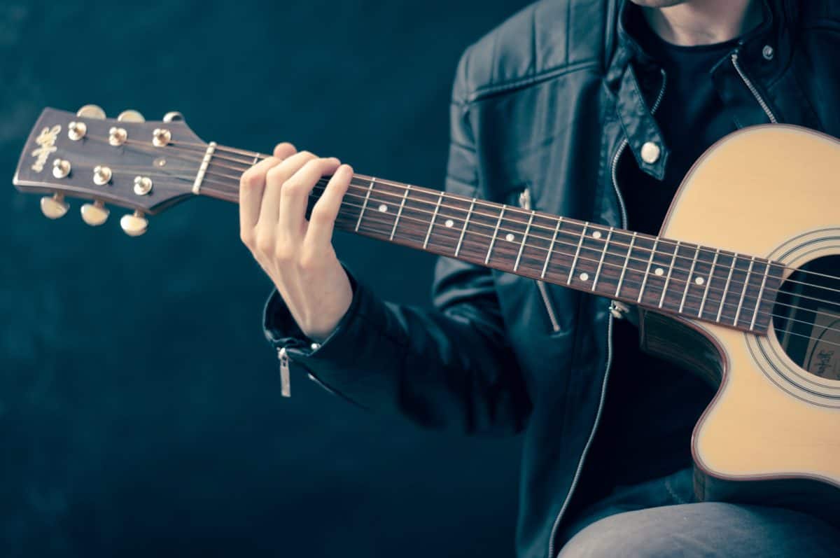 Guitar being played