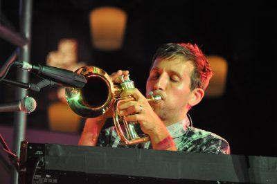 Andrew Dost playing the Flugelhorn