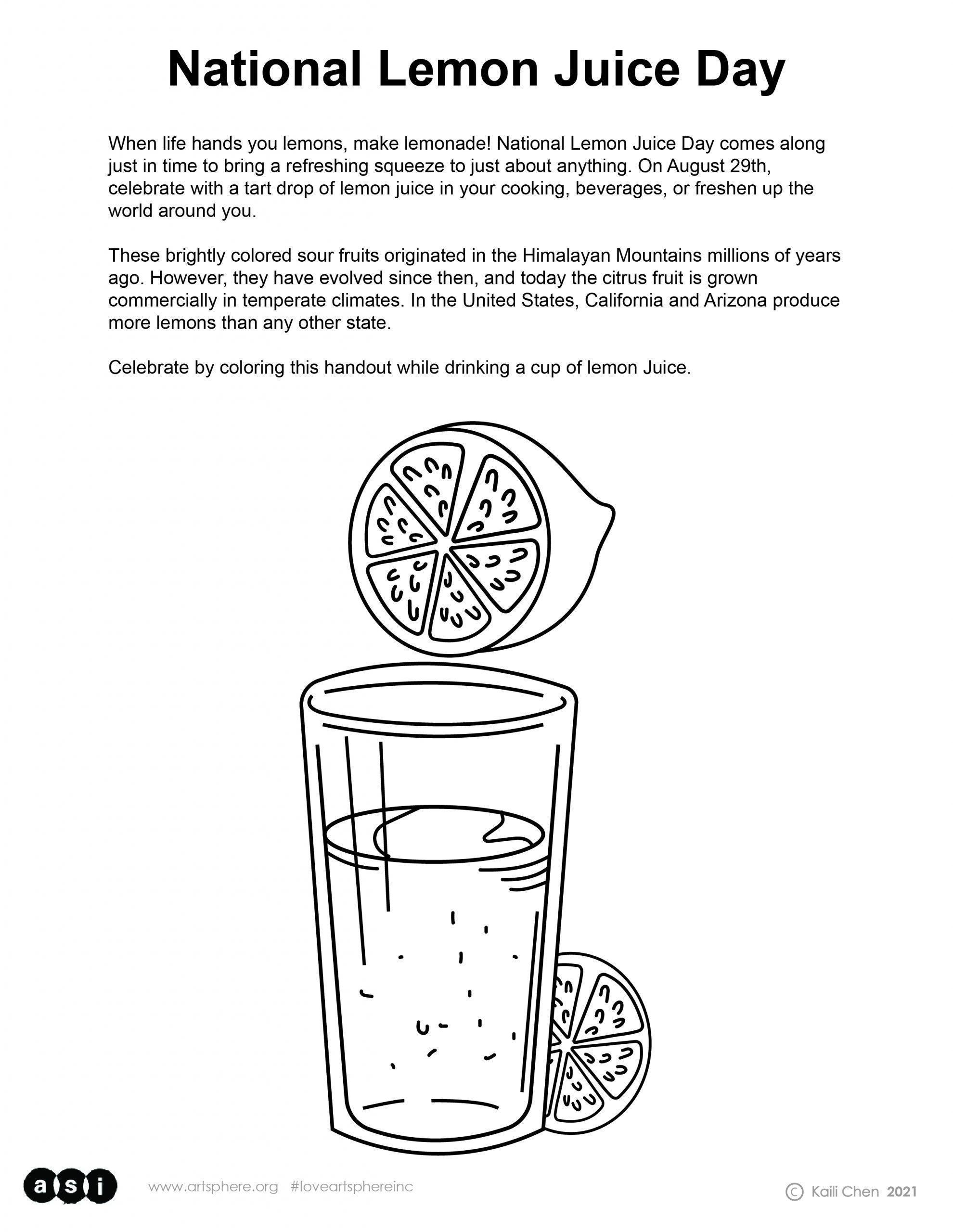 National Lemon Juice Day Art Sphere Inc.