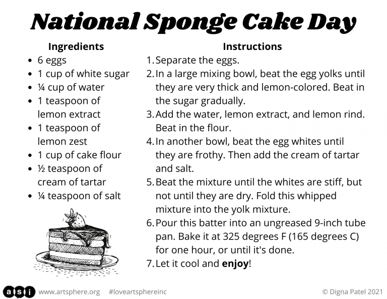 National Sponge Cake Day Art Sphere Inc.