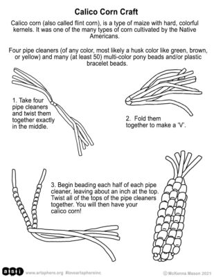 Calico Corn Craft Handout