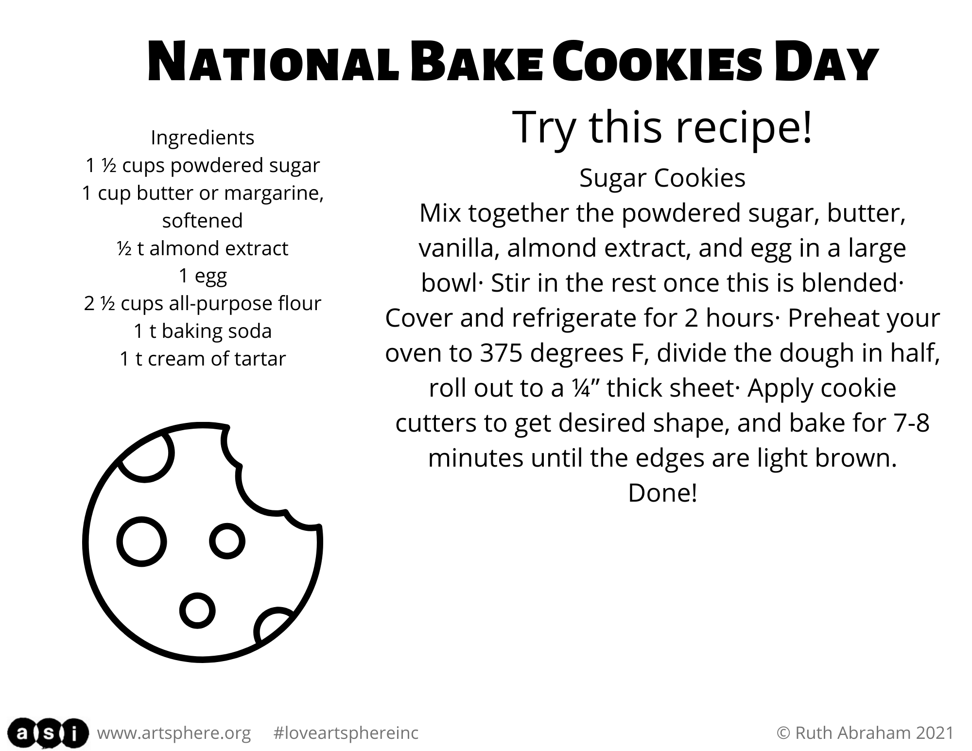 National Bake Cookies Day Art Sphere Inc.