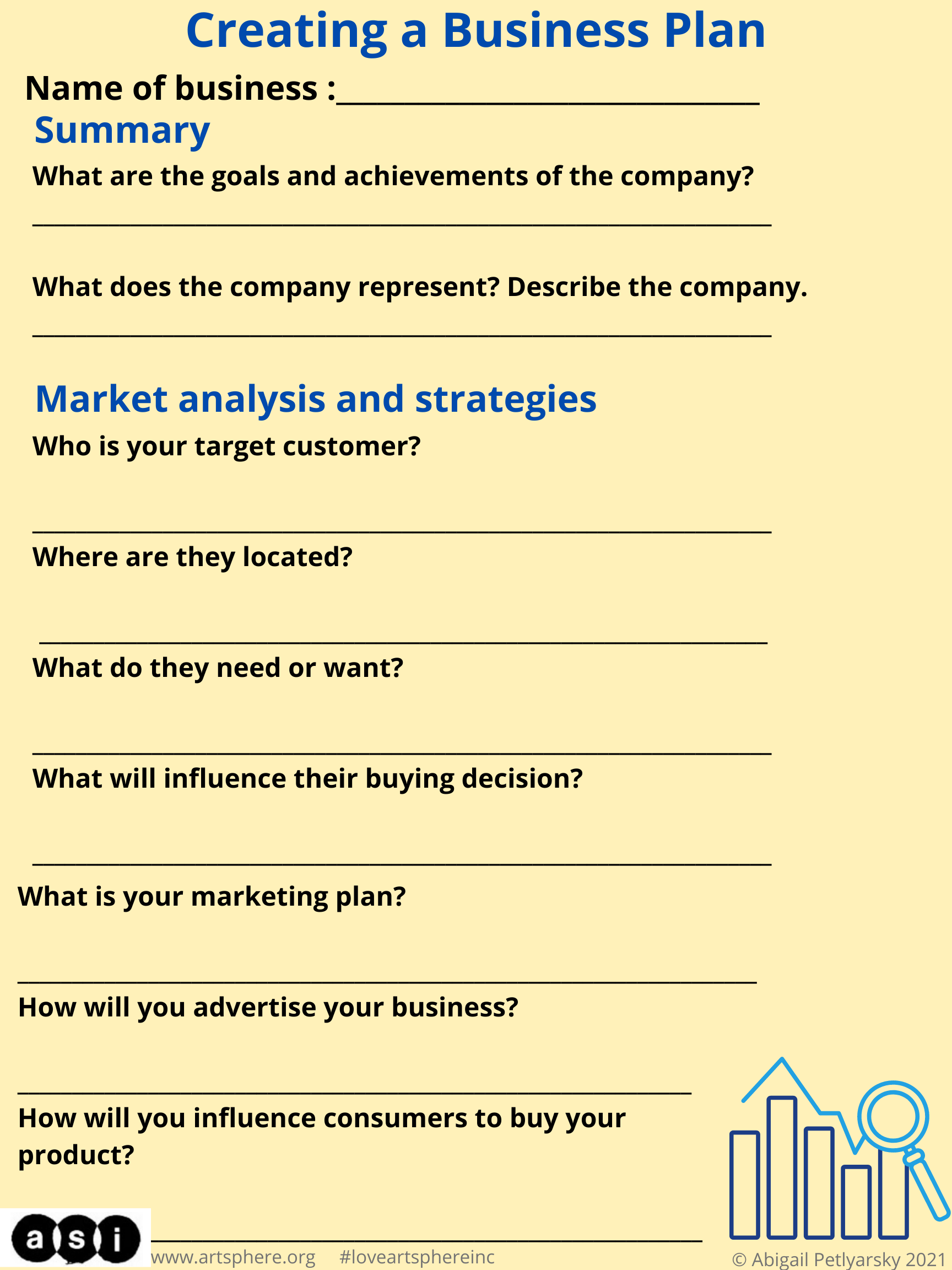 How to Create a Business Plan Handout