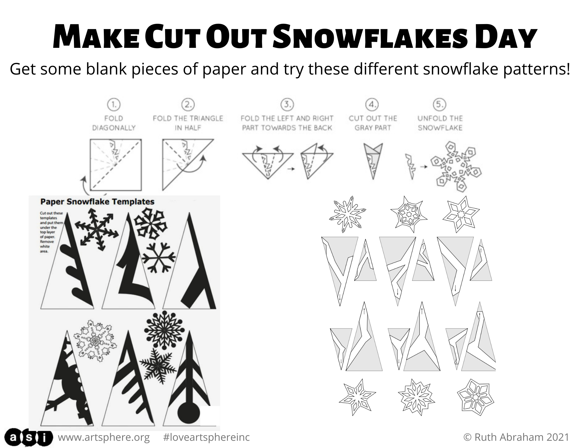 Make Cut Out Snowflakes Day Art Sphere Inc