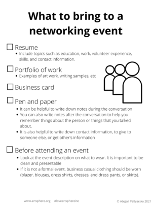 What to bring to a networking event