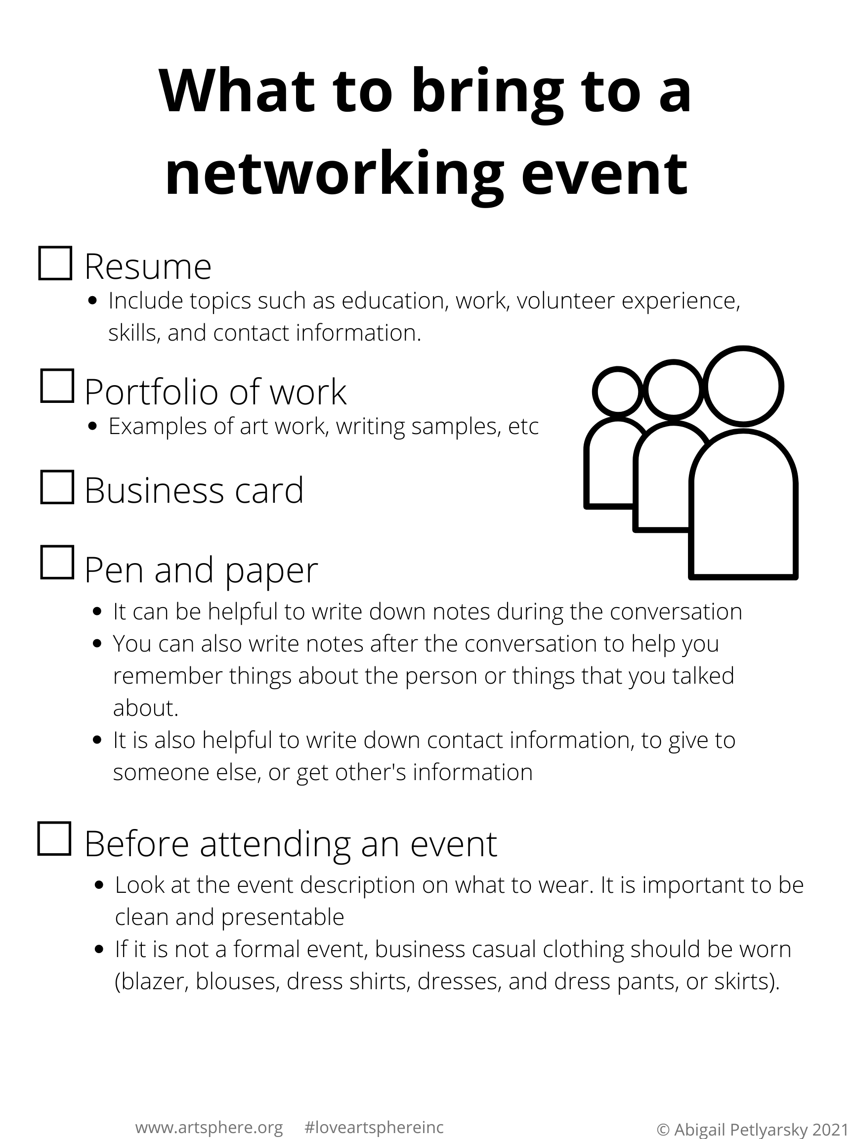 What To Bring To A Networking Event Art Sphere Inc.