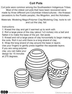 Indigenous Coil Pots Craft Handout