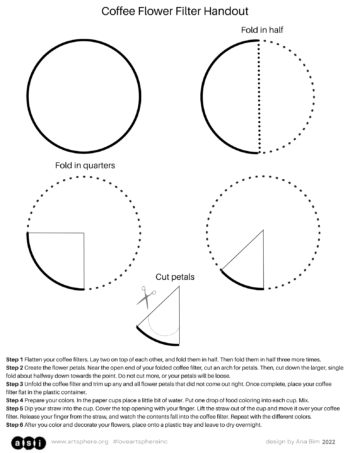 Coffee Flower Filter Handout | Art Sphere Inc.