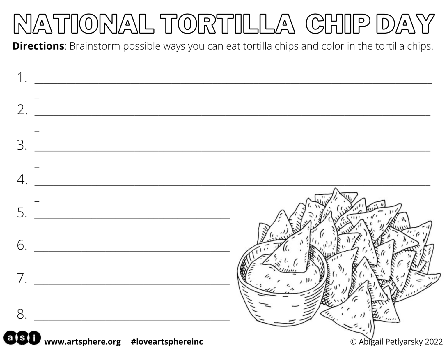 National Tortilla Chip Day Art Sphere Inc
