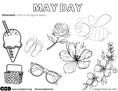 MAY DAY COLORING PAGE