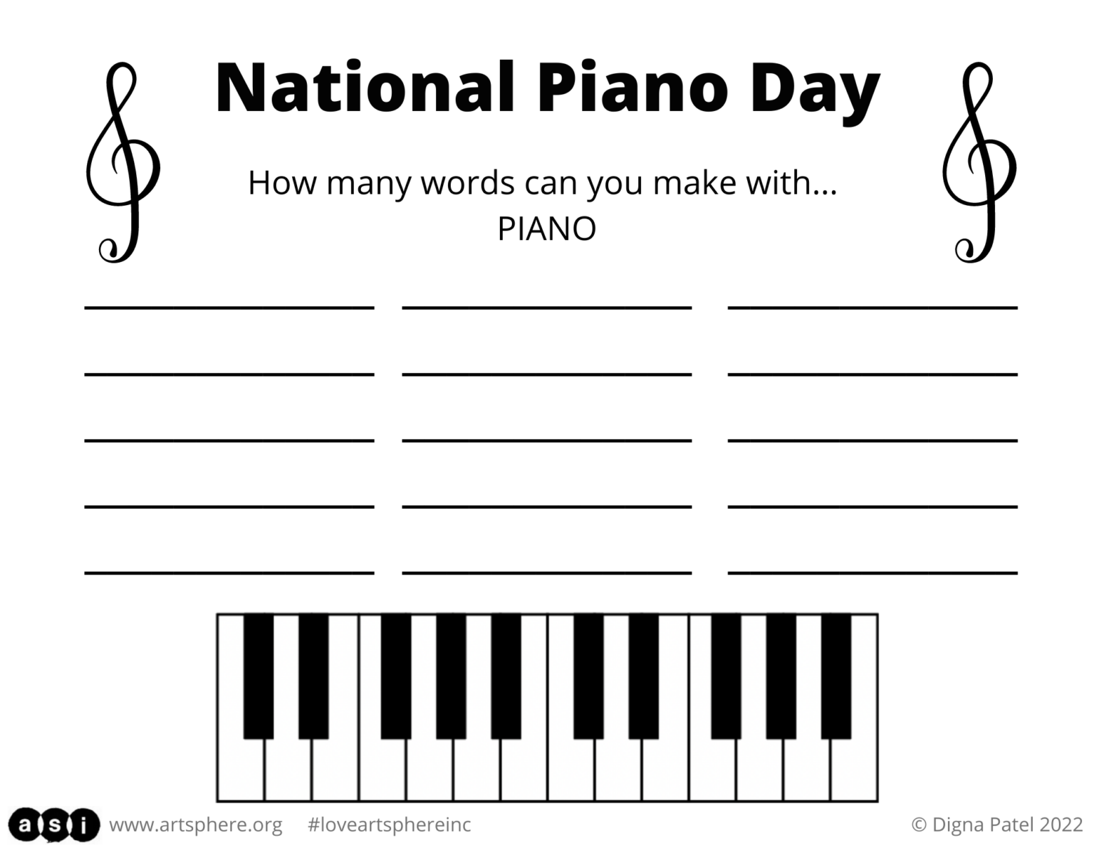 National Piano Day Art Sphere Inc.