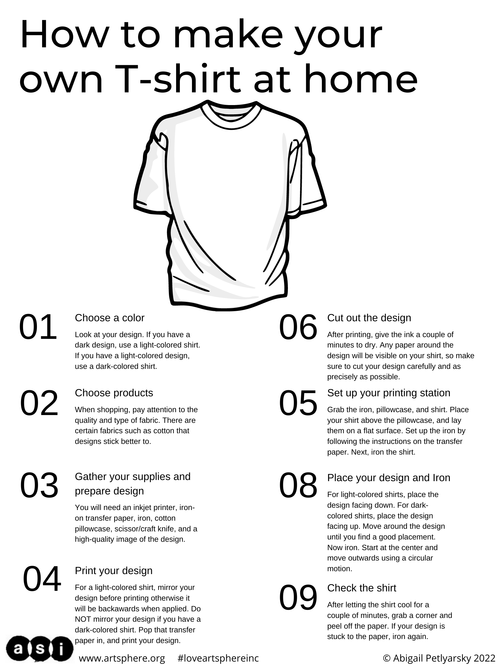 HOW TO MAKE OWN T-SHIRT HOME | Art Sphere